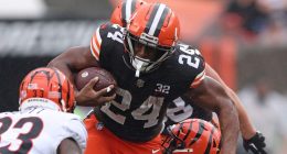 The Browns drafting a running back with their second-round pick would be bad news for Nick Chubb.