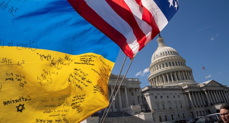 US lawmakers rebuked for waving Ukraine flags as aid bill is passed | Russia-Ukraine war