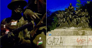 NYC mayor calls for arrests of anti-Israel vandals who defaced WWI memorial