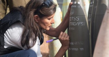 Nikki Haley writes ‘Finish Them’ on Israeli bomb bound for Gaza | Gaza