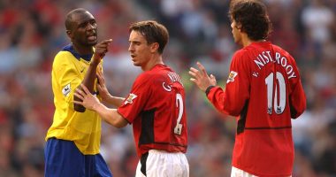 Twenty-one years later, referee Mark Clattenburg revisits the memorable Battle of Old Trafford, contemplating who else he would have shown a red card to, including Martin Keown being ejected twice.