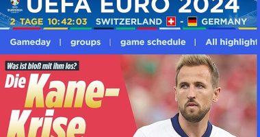 Germany's Bild labelled yesterday's England performance against Denmark a 'Kane Crisis'