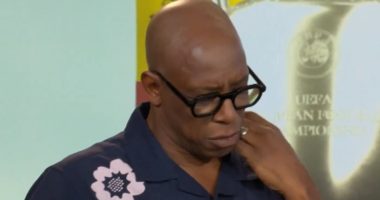 Ian Wright becomes emotional as he pays tribute to his ex-teammate Kevin Campbell during Euro 2024 broadcast. Football community mourns the passing of Arsenal and Everton legend at 54.