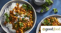 RecipeTin Eats lentil chickpea coconut curry with garlic and ginger