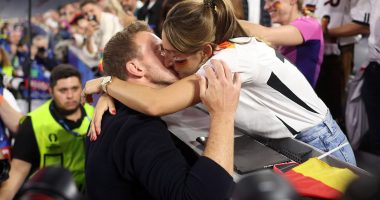 Germany's Julian Nagelsmann, known as the most affectionate manager in the Euros, shares his love for reporter girlfriend Lena Wurzenberger and includes WAGs in his strategy despite challenges she posed in his previous role