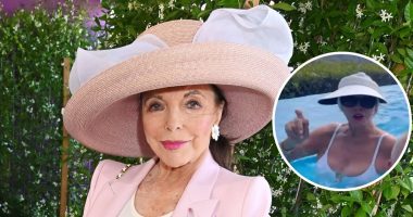 Joan Collins Stuns in New Swimsuit Video at Age 91