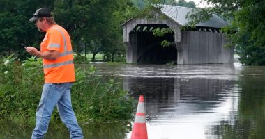 Vermont rebuilds after hurricane flooding, exactly a year after previous flood swept through state