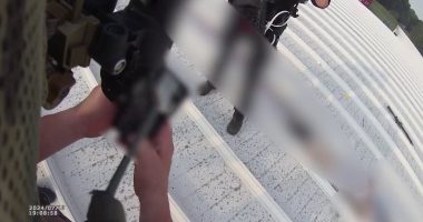 Video footage of trump shooter on roof